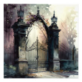 Das Design der gotischen Friedhof Gate Serie 12 Fotodruck (Vorne)