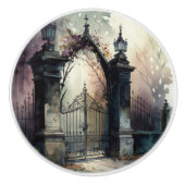 Das Design der gotischen Friedhof Gate Serie 12 Keramikknauf (Vorderseite)