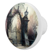 Das Design der gotischen Friedhof Gate Serie 12 Keramikknauf (Rechts)