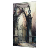 Das Design der gotischen Friedhof Gate Serie 12 Klemmbrett (Links)