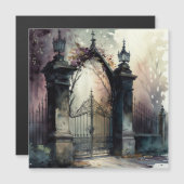 Das Design der gotischen Friedhof Gate Serie 12 Magneteinladung (Vorne/Hinten)