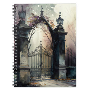 Das Design der gotischen Friedhof Gate Serie 12 Notizblock