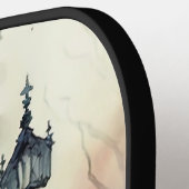 Das Design der gotischen Friedhof Gate Serie 12 Pickleball Schläger (Linke Seite)