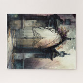 Das Design der gotischen Friedhof Gate Serie 12 Puzzle (Horizontal)