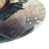 Das Design der gotischen Friedhof Gate Serie 12 Schneidebrett (Ecke)