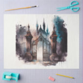 Das Design der gotischen Friedhof Gate Serie 1 Seidenpapier (Basteln)