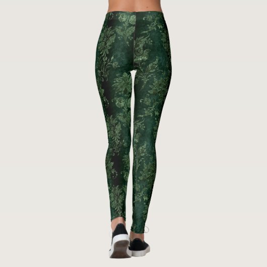 Das Design der grünen Velours-Serie 17 Leggings (Rückseite)