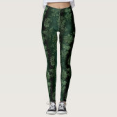 Das Design der grünen Velours-Serie 17 Leggings (Vorderseite)