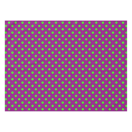 Das Design der Lila Polka-Dots ist grün Tischdecke (Vorderseite (Horizontal))