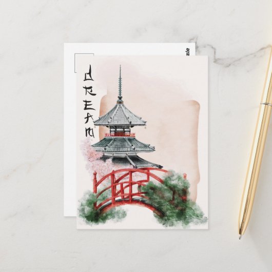 Das Design der Okinawa-Serie 10 Postkarte (Vorderseite/Rückseite Beispiel)