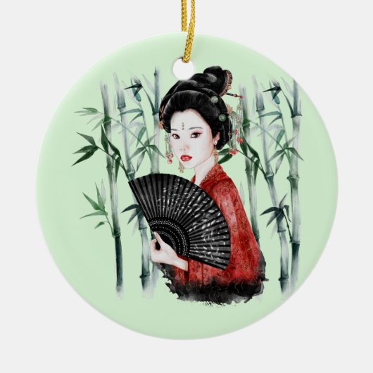 Das Design der Okinawa-Serie 40 Keramik Ornament (Vorne)