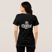 Das Design der Queen Text Typografie Tri-Blend Shirt (Rückseite voll)