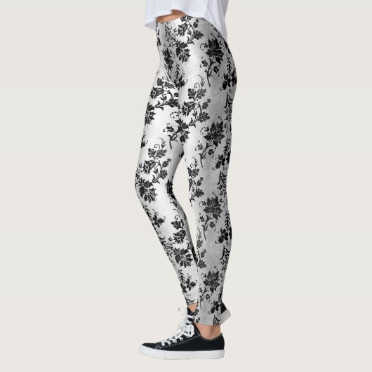Das Design der schwarzen Velours-Serie 11 Leggings (Links)