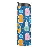 Das Design der Spiele für Kinder in Blue Video Gam Thermosbecher (Nach rechts gedreht)