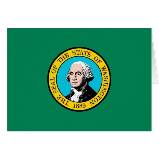 Das Design der Staatsflagge in Washington (Vorderseite (Horizontal))