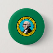 Das Design der Staatsflagge in Washington Button (Vorderseite)