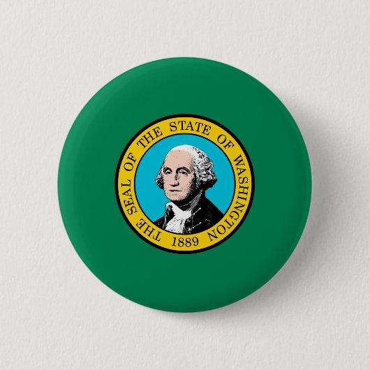 Das Design der Staatsflagge in Washington Button (Vorderseite)
