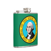 Das Design der Staatsflagge in Washington Flachmann (Rechts)