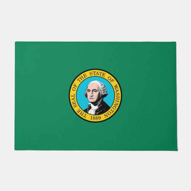 Das Design der Staatsflagge in Washington Fußmatte (Vorderseite)