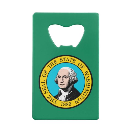 Das Design der Staatsflagge in Washington Geldbeutel Flaschenöffner (Rückseite)