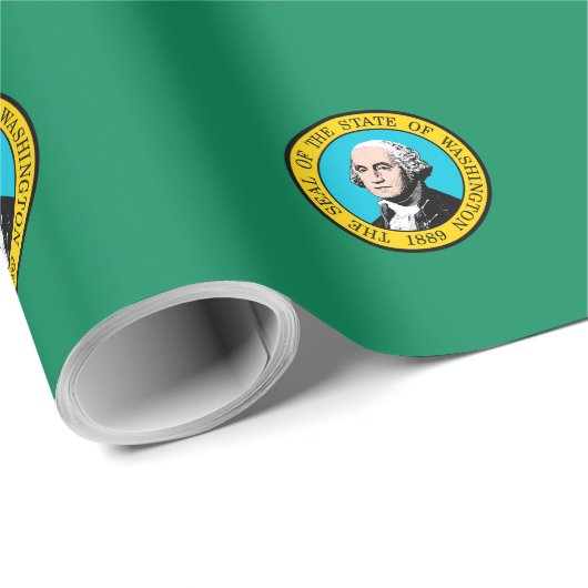 Das Design der Staatsflagge in Washington Geschenkpapier (Rolleneckpunkt)
