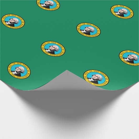 Das Design der Staatsflagge in Washington Geschenkpapier (Ecke)