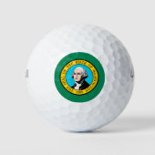Das Design der Staatsflagge in Washington Golfball (Vorderseite)