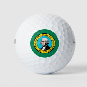 Das Design der Staatsflagge in Washington Golfball