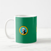 Das Design der Staatsflagge in Washington Kaffeetasse (Links)