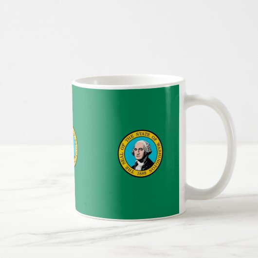 Das Design der Staatsflagge in Washington Kaffeetasse (Rechts)