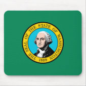 Das Design der Staatsflagge in Washington Mousepad (Vorne)