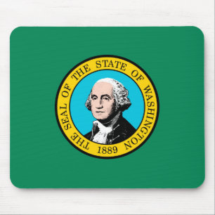 Das Design der Staatsflagge in Washington Mousepad