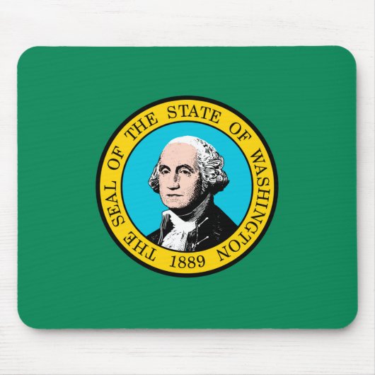 Das Design der Staatsflagge in Washington Mousepad (Vorne)