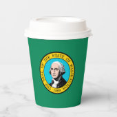 Das Design der Staatsflagge in Washington Pappbecher (Vorderseite)