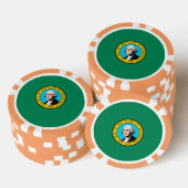 Das Design der Staatsflagge in Washington Pokerchips (Stapel)