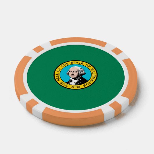 Das Design der Staatsflagge in Washington Pokerchips (Einzeln)