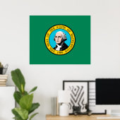 Das Design der Staatsflagge in Washington Poster (Heimbüro)