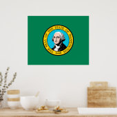 Das Design der Staatsflagge in Washington Poster (Küche)