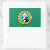 Das Design der Staatsflagge in Washington Rechteckiger Aufkleber (Tasche)