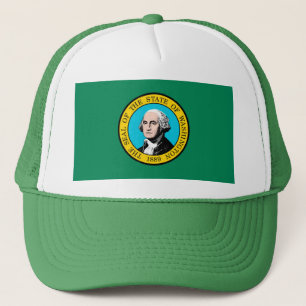 Das Design der Staatsflagge in Washington Truckerkappe