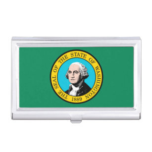 Das Design der Staatsflagge in Washington Visitenkarten Dose