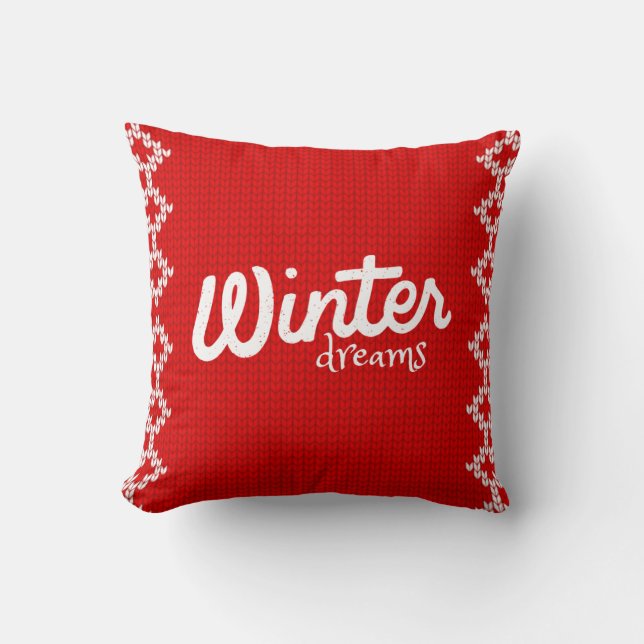 Das Design der Winterträume Kissen (Vorderseite)