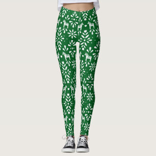 Das Design des Dala Horse Folk Leggings