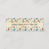 Das Design des nautischen Ozeans Mini Visitenkarte (Rückseite)