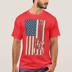 Das Design des Patriotischen Gitarristen der US-Fl T-Shirt
