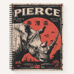 Das Design des Rhinoceros Wildlife Powers Notizblock