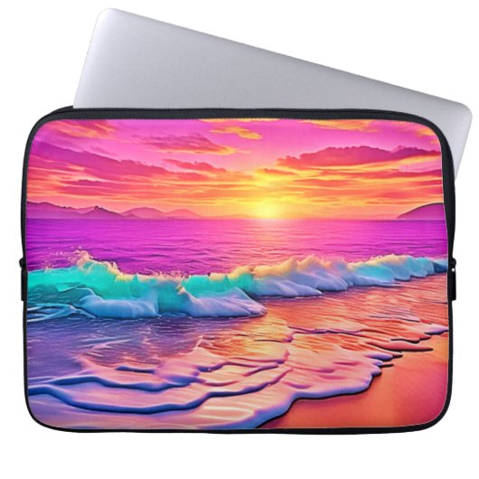 Das Design des Sonnenuntergangs Laptopschutzhülle (Vorderseite)