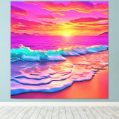 Das Design des Sonnenuntergangs Leinwanddruck (Insitu (Holzboden))