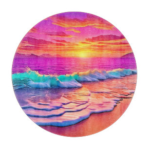 Das Design des Sonnenuntergangs Schneidebrett