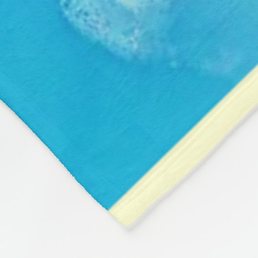 Das Design des Sunlit Beach Waves Fleecedecke (Ecke)